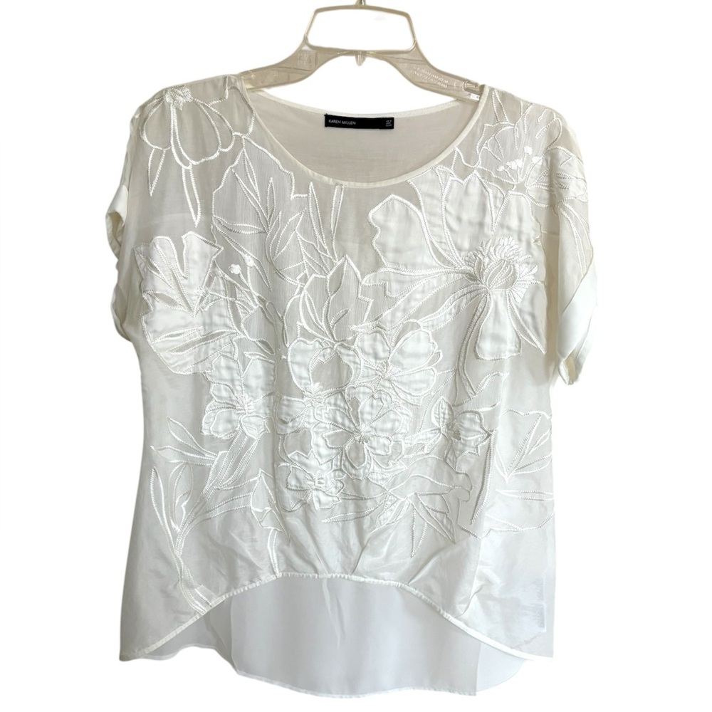 Karen Millen Silk and Cotton Blouse Size 8